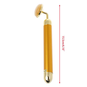 Factory Supply vibration facial massager 24k golden bar cosmetic magnetic massage stick beauty pulse skin care japan