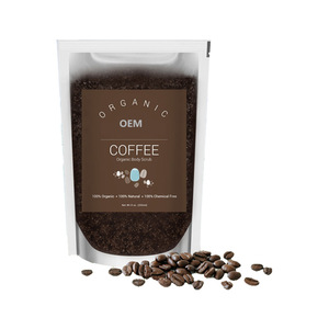 Factory Wholesale Private Label 100% Natural Organic Coffee Body Scrub For Reduce Cellulite,Wrinkles,Spider Veins, Acne & Age Sp
