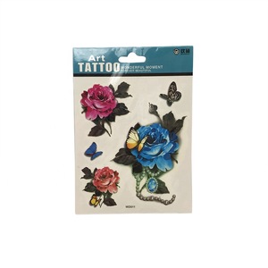 Fashion design skin safe removable temporary tattoo sticker