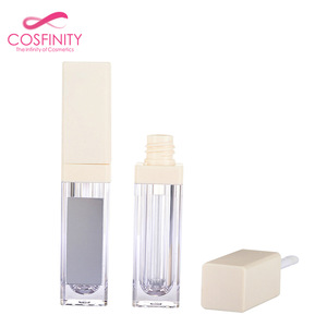 free sample custom logo cute lip gloss container square mascara bottle gold lipgloss tube