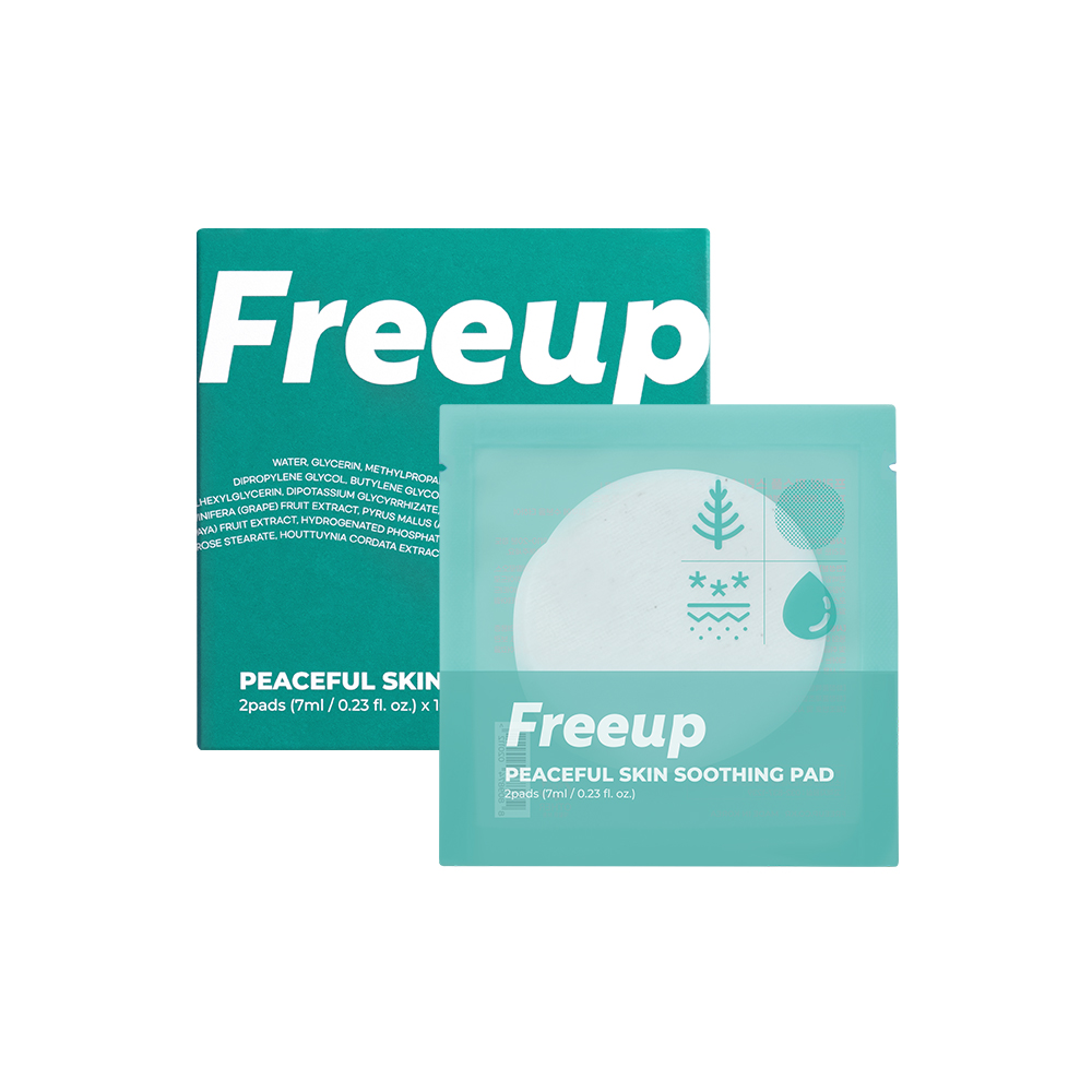 Freeup Peaceful Skin Soothing Pad (Portable / Pack of 10) / CICA Calming (CPNP, FDA)
