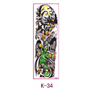 Full Arm Temporary Tattoo Sleeves Peacock peony dragon skull Designs Waterproof Cool Men Women Tattoos Stickers Body Art paints