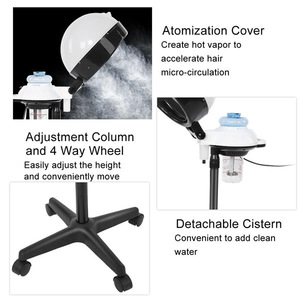 High Quality Wholesale Salon Spa Hair Steamer Rolling Stand Hooded Hair Coloring Perming Conditioning Hair Steamer Salon Machine