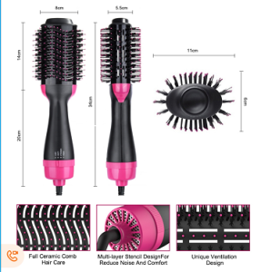 Hot Air Brush Hair Dryer Aibesser Hair Dryer Brush 5 In 1Hair Dryer Brush With Travel Case