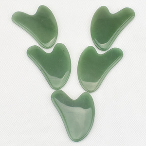 Hot sale green aventurine guasha tools scrapping  plate, gua sha board, jade beauty massage tool