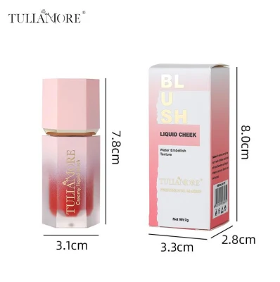 Hot Style Moisturizing Liquid Blush Milk Lip Cheek Dual-Use Sponge Head Rouge Blush Makeup Liquid Blusher Cream Blush