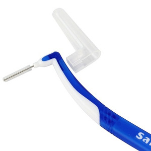 L shape interdental teeth gap brush