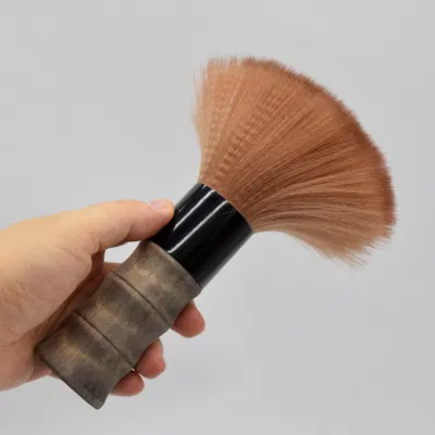 Lengthen Wood Handle Barber Powder Brush Hairdressing Neck Clean Makeup Brush