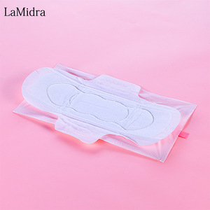 Manufacturer biodegradable women soft cotton winged sanitary napkin italy