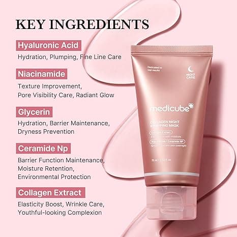 Medicube Collagen Overnight Wrapping Peel Off Facial Mask Pack 75ml 