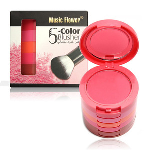 Music Flower 5 color Brusher Palette Beauty Red Blush Makeup Baked Cheek Color mineral Cream blusher color