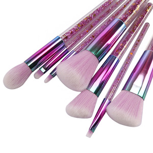 New low MOQ cosmetic brushes tools kit custom logo 7pcs make up brush,unique private label makeup brushes