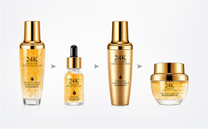 OEM Korean Cosmetics Set Whitening Lightening Luxury SkinCare Set 24k Gold Organic Private Label Skin Care Set