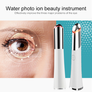 OEM logo heat thermal electric massage dark circles remover sonic vibration eye massager