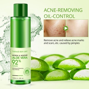 OEM Natural Aloe Vera Gel Toner Essence Face Skin Care Moist Hydrating Vitamin C Gel Whitening Skin Toner 120ml
