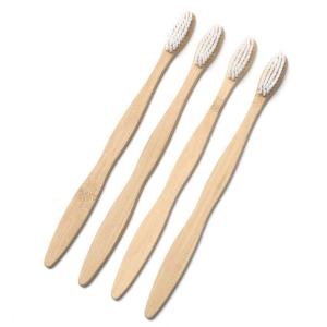 pack of 4 customized toothbrush bamboo toothbrush set bamboo toothbrush 100% organic