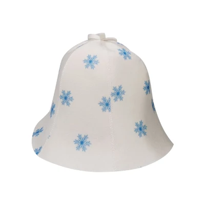 Polyester Felt Sauna Hat with Printed Pattern for Sauna and Russian Banya Steam Sauna