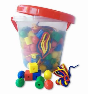 preschool toy kids manipulative toy 160pcs Plastic Lacing Beads toy