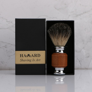 Private label metal handle badger hair shaving brush, men shaving brush set