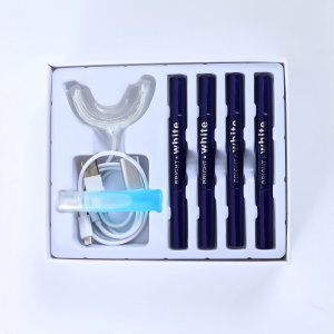 Private Logo Home Use Bleaching Teeth Whitening Pen Kits with Portable 16 LED Light