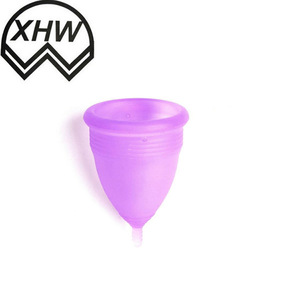 Reusable 100% Medical collapsible Silicone Menstrual Period Cup Pink/Purple/Transparent