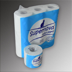 Roll tissue paper and toilet roll tissue and sanitary toilet paper with single pack