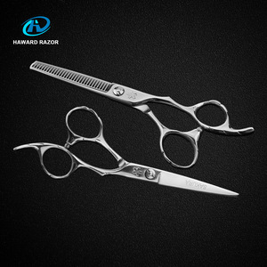 sharp curved  scissor japanese stainless steel quality hairdressing stylist  hair cutting shears scissors with case
