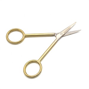 Stainless Steel  Makeup Eyebrow Scissor Slightly Curved Manicure Cuticle Cutting