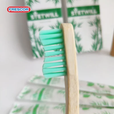 Travel Bamboo Toothbrush Case Package 4PCS Eco Bag Pack Biodegradable Bamboo Toothbrush with Tube