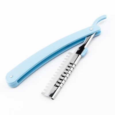 Trimming Knife Holder Folding Eyebrow Scraper Stainless Steel Eyebrow Razor Barber Tools