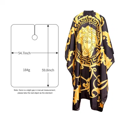 Waterproof Haircut Cloth Barber Polyester Cape Antistatic Pattern Hair Cloths