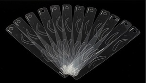 wholesale high quality 12 style one box permanent makeup eyebrow tattoo stencil