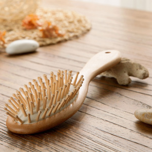 Wholesale Natural Wood Handle and Bristle Hair Comb