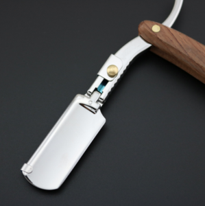 Wooden Handle Polish Mens Straight Shaving Razor Replaceable blade razor