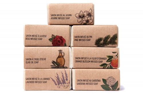 Le Joyau d'Olive Luxury Ancestral Soap, Handcrafted Artisanal Virgin Olive & Essential Oils, Gift Pack of 7 units – for Face and Body