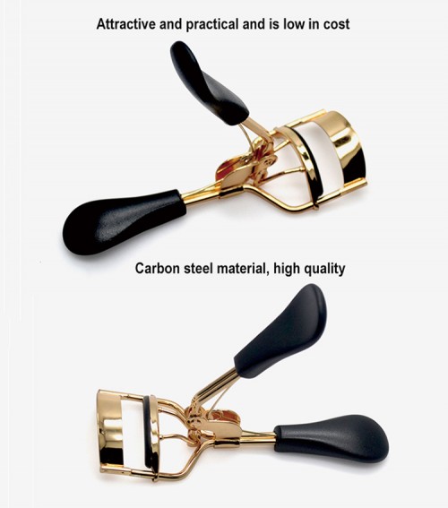 Popular gold color eyelash curler with black handle