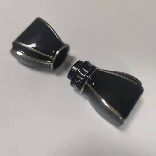 Custom Cosmetic Packaging Metal Zinc Alloy Black Bowknot Design Empty Shell Lipstick Tube