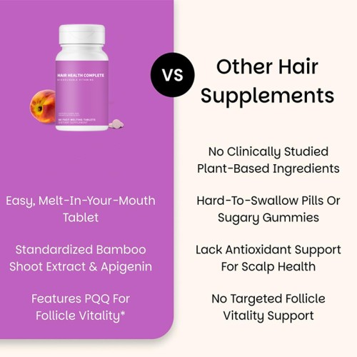 Private Label Hair Nutrition Fast‑Melting Tablets OEM ODM Peach Flavor Dissolvable Dietary Supplement Custom Formula