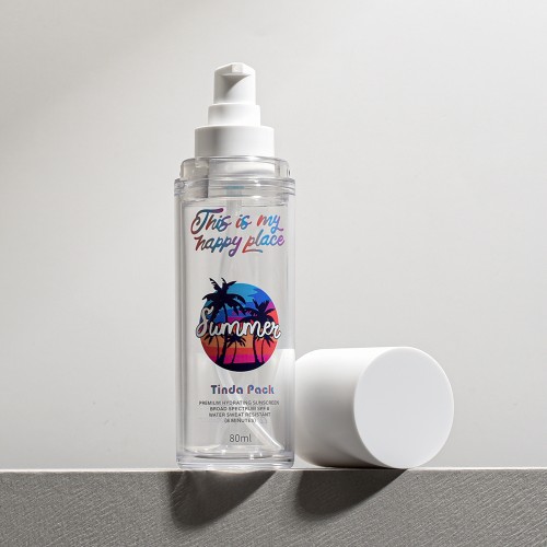 Empty PET Cosmetic lotion Bottle Custom color  Lotion Pump Bottle with White Cap for Sunscreen Toner