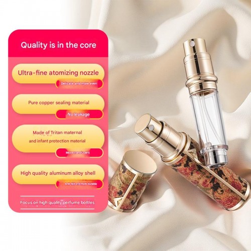 5ML Retro Portable High-end Perfume Bottle Bottom Self-pump Travel Spray Bottle Luxury Empty Bottle
