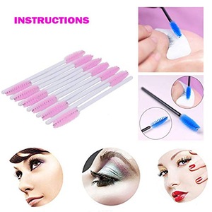100 PCS Disposable Eyelash Brushes/ Mascara Wands Eyebrow Applicator