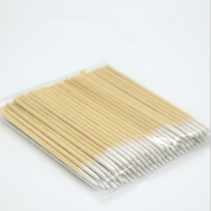 100pcs customized biodegradable kraft paper box bamboo stick paper cotton buds