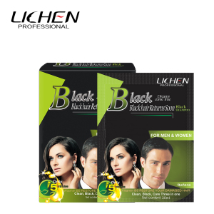2021 Brand New Hair Color Non Allergic Natural Herbal Ginseng Noni Extract Black Hair Dye Shampoo in Stock