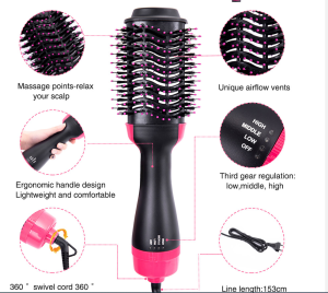 2021 CE Approval Professional One Step Hot Cold Hair Straightener Hair Brush Dryer Hot Air Brush Styler Hair Dryer