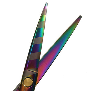 50pcs Colorful hair scissors 6 INCH cutting scissors & thinning shear DHL free shipping