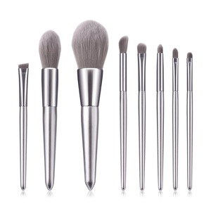 8 pcs Micro Crystal Fibre Silver Moon Light Makeup Brush OEM