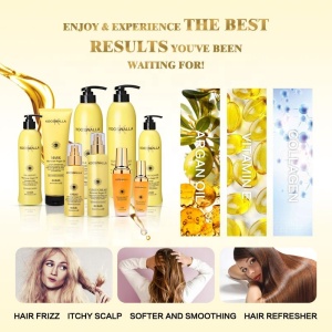 Acceptable customized LOGO professional salon hair care products best argan oil hair care products