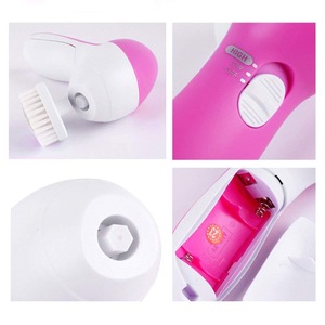 Best skin cleansing electric facial cleanser brush 5 in 1 face skin care body brush