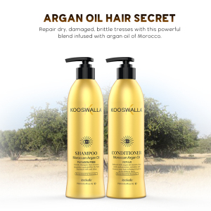 Black Hair Care Products Series Wholesale Argan Oil Serum Shampoo And Conditioner Set