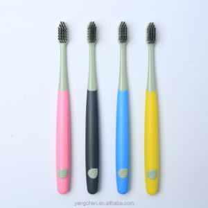 china made small head couple toothbrush with bamboo charcoal filaments from yangzhou